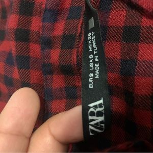 Zara Red & Black Plaid Dress